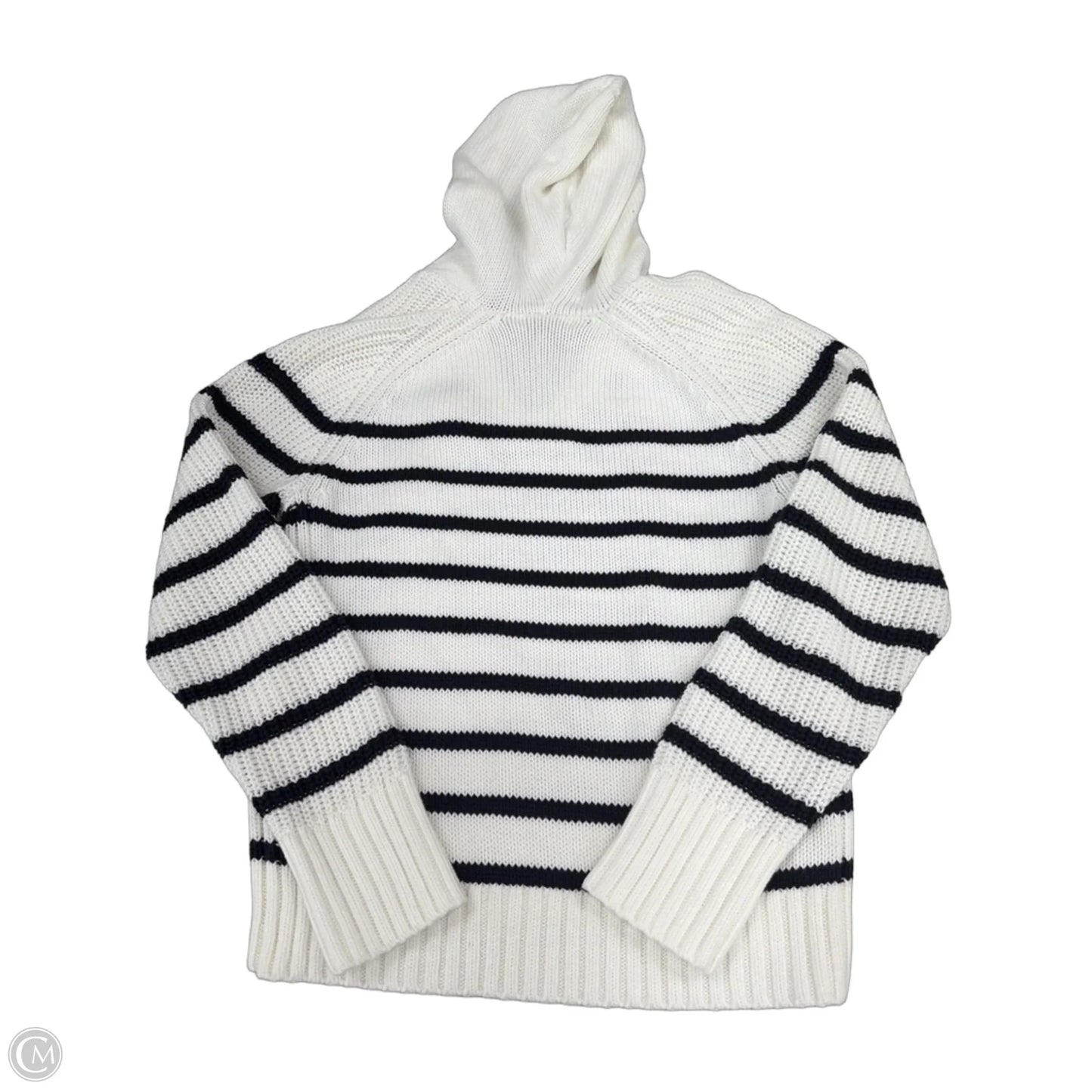 Sweater By Free Assembly In Blue & White, Size: S