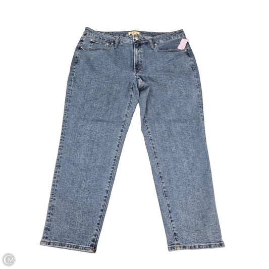 Jeans Straight By Madewell In Blue Denim, Size: 18w