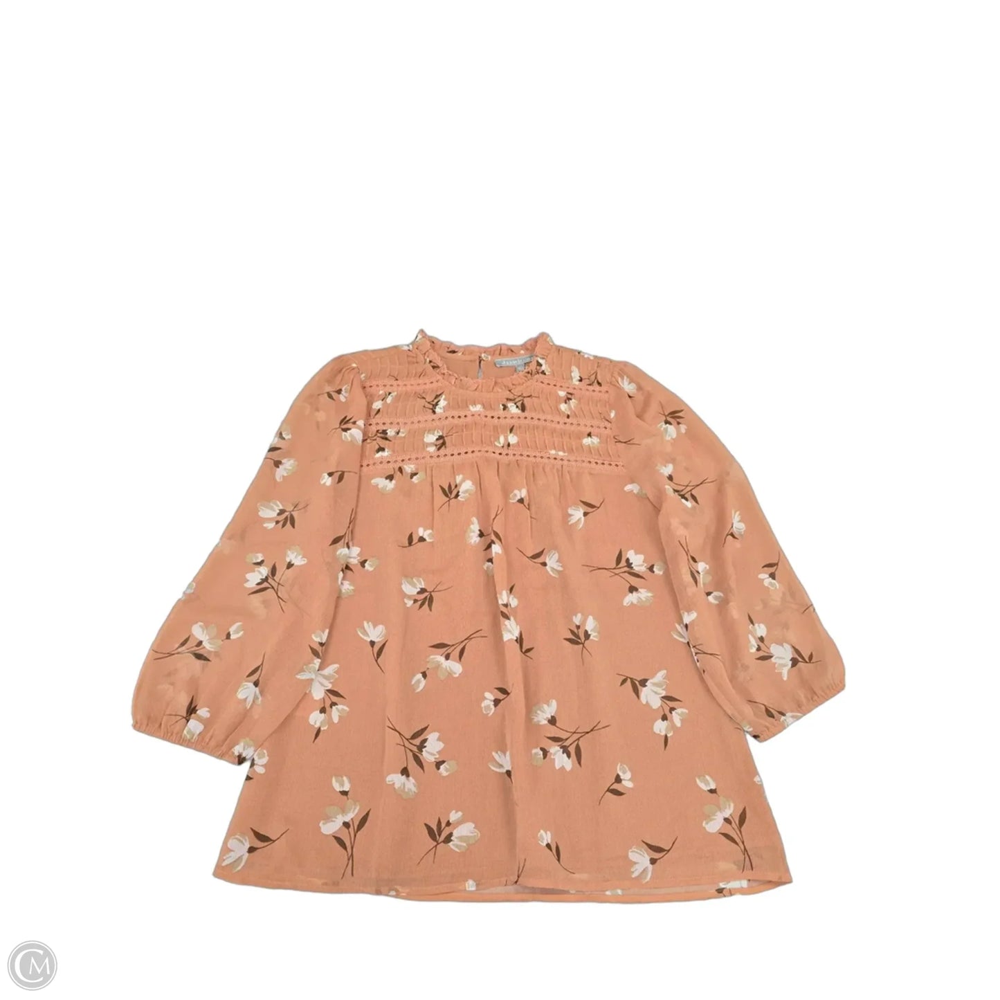 Top Long Sleeve By Daniel Rainn In Orange, Size: M