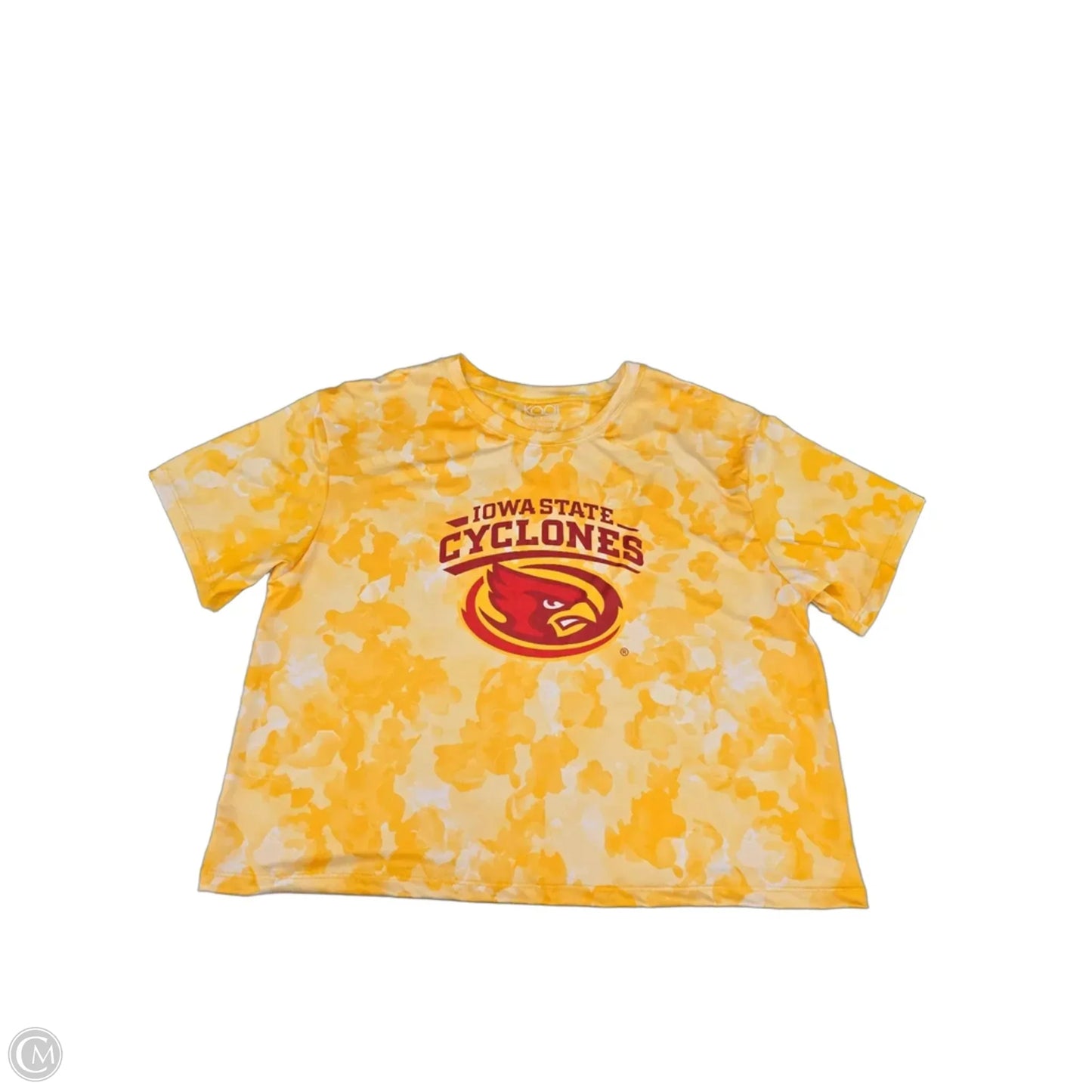 Top Short Sleeve By Cme In Yellow, Size: S