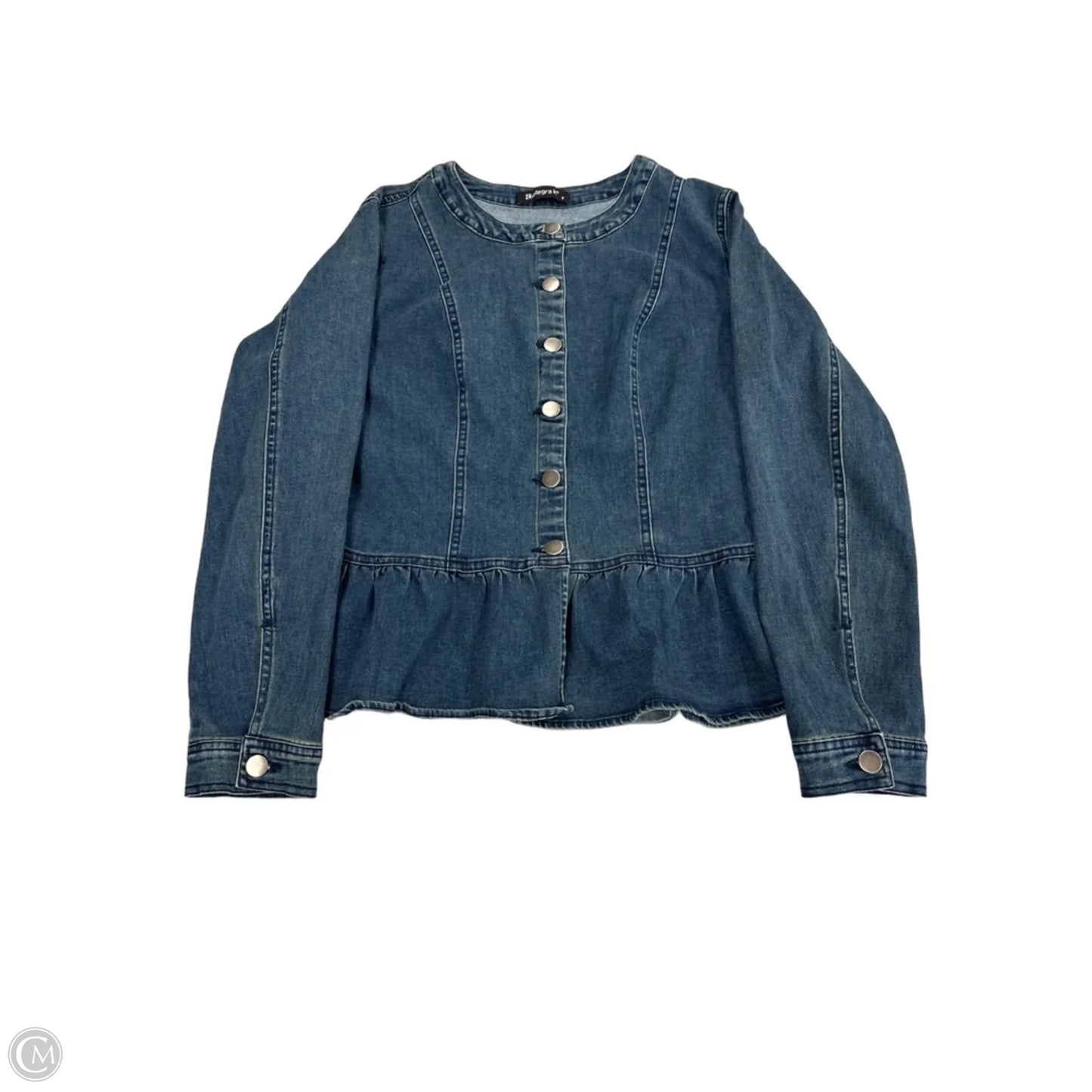 Top Long Sleeve By Allegra K In Blue Denim, Size: S