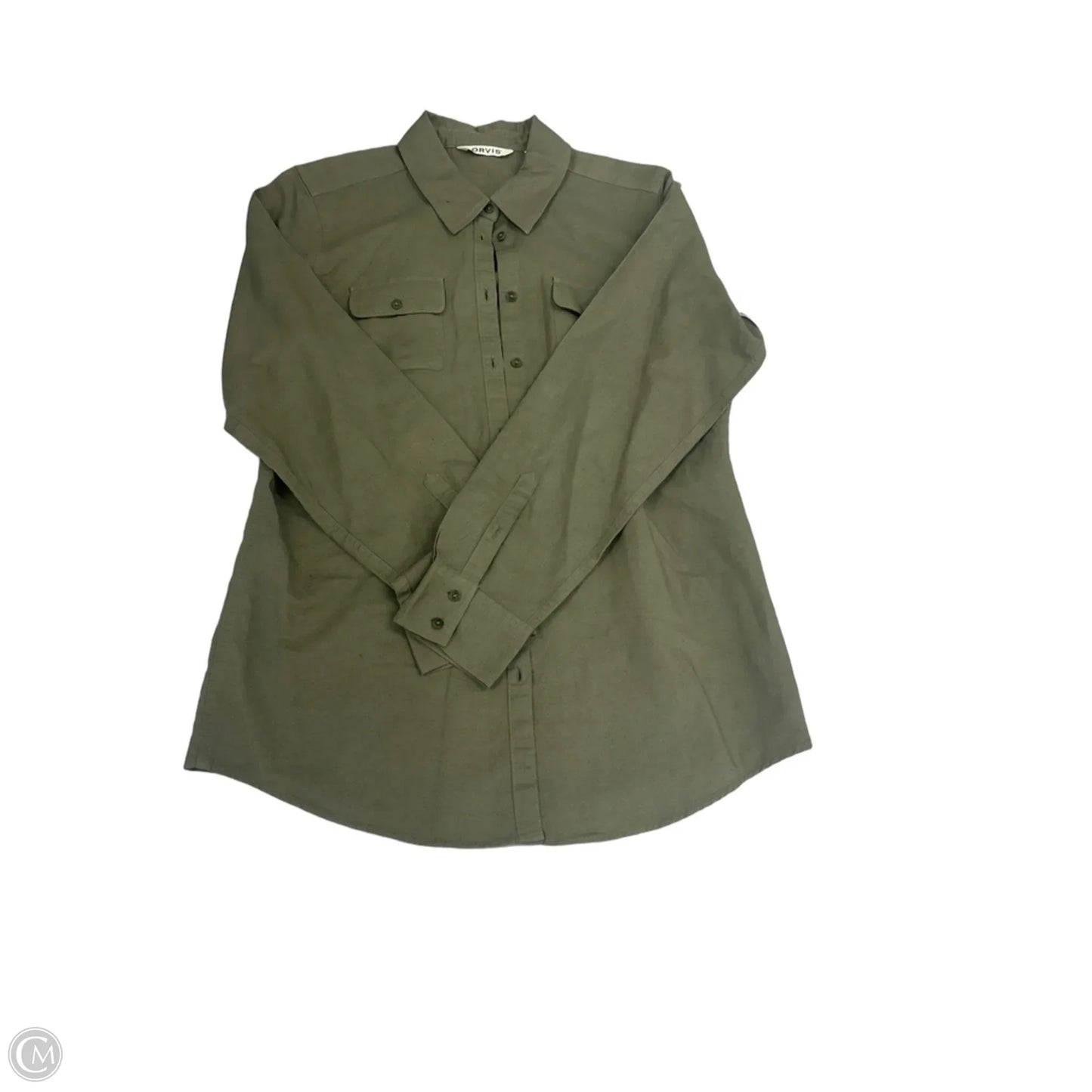 Top Long Sleeve By Orvis In Green, Size: M