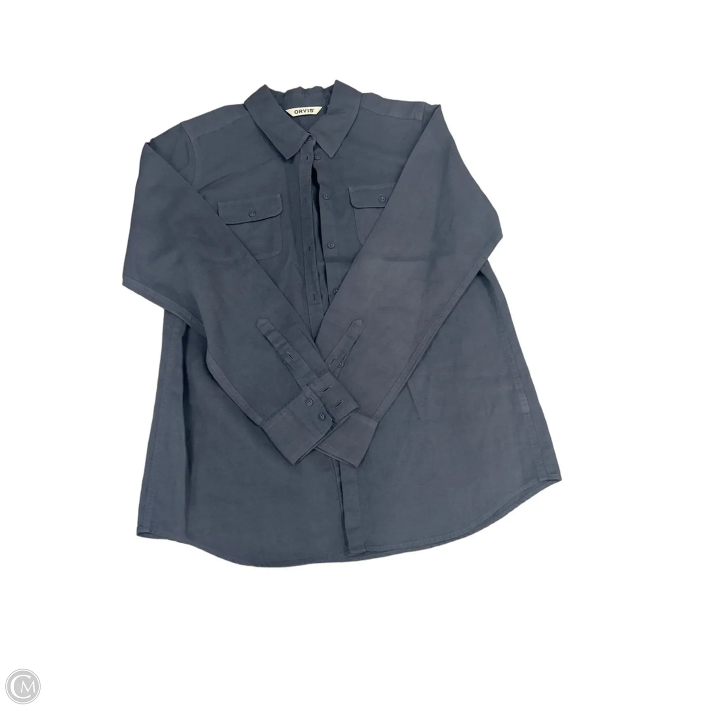 Top Long Sleeve By Orvis In Grey, Size: M