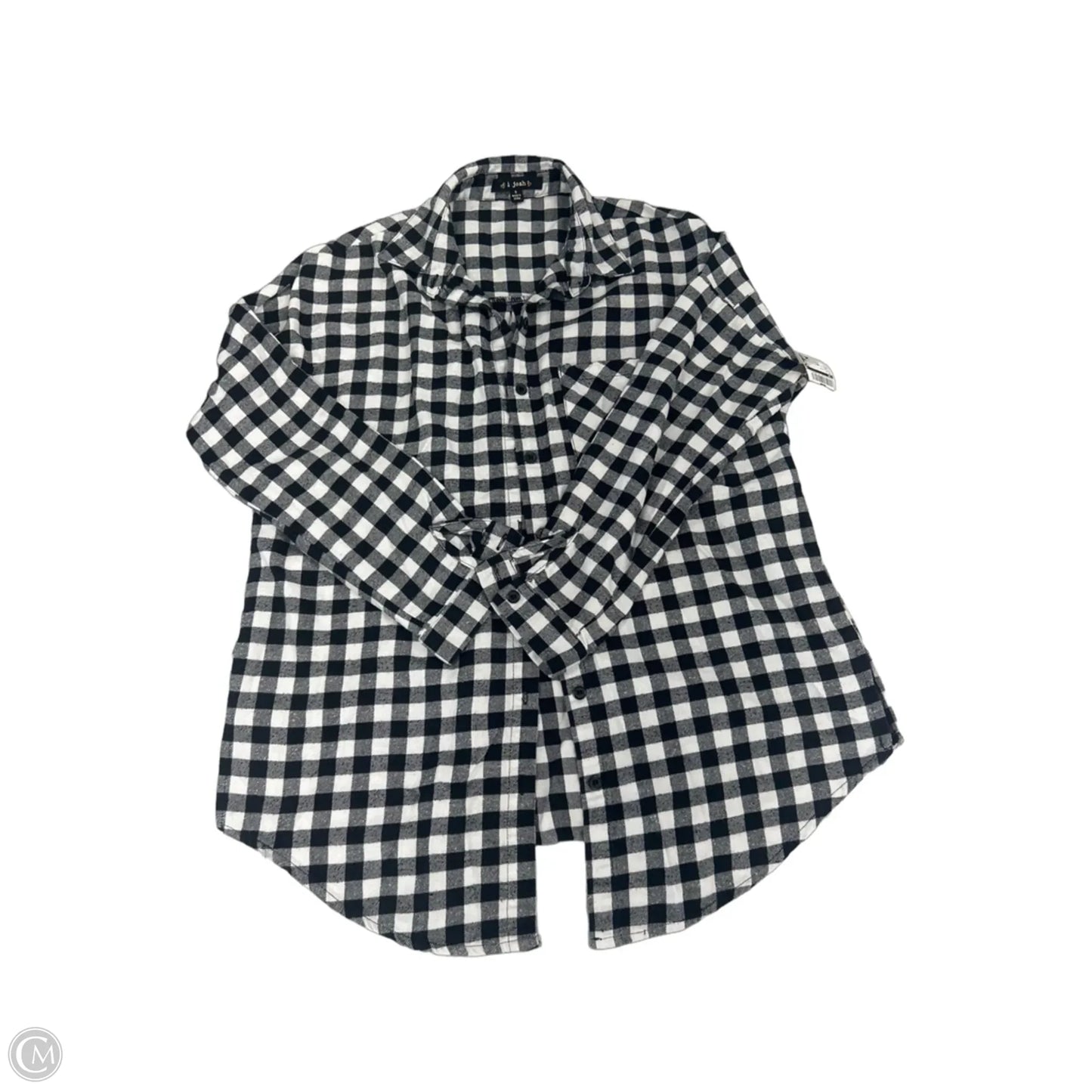 Top Long Sleeve By Cme In Black & White, Size: S
