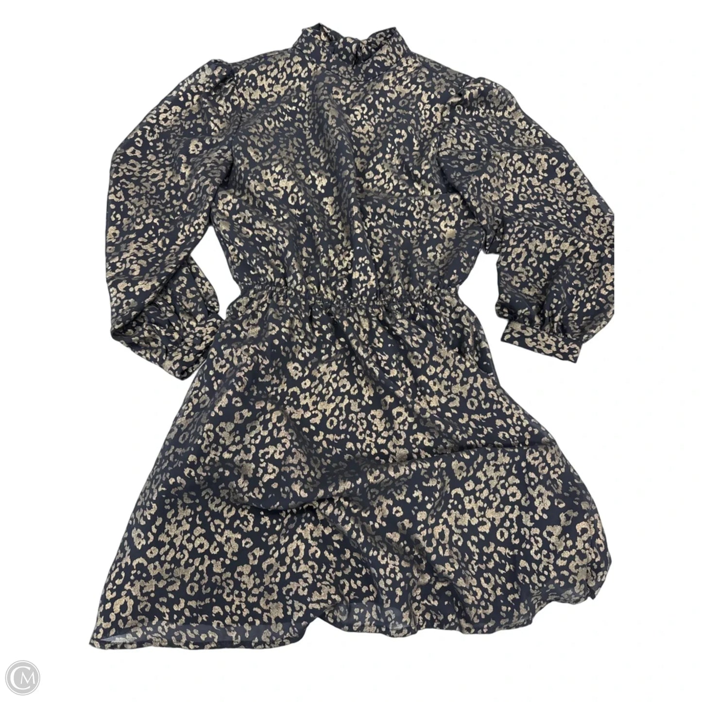 Dress Casual Short By Cupcakes And Cashmere In Black & Gold, Size: Xs
