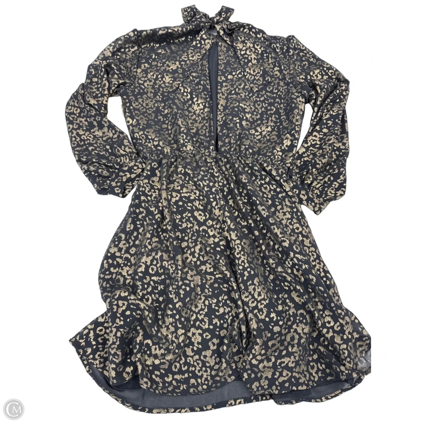 Dress Casual Short By Cupcakes And Cashmere In Black & Gold, Size: Xs