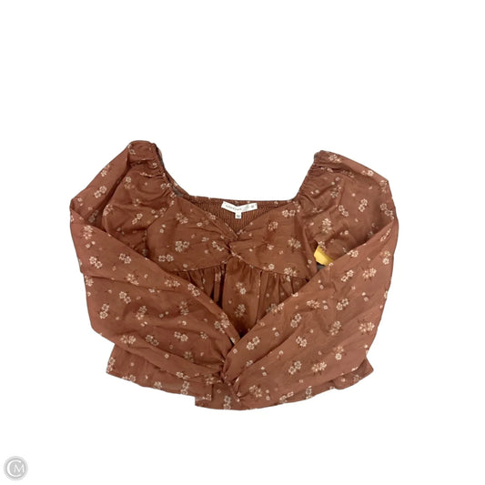 Top Long Sleeve By Altard State In Brown, Size: Xxs