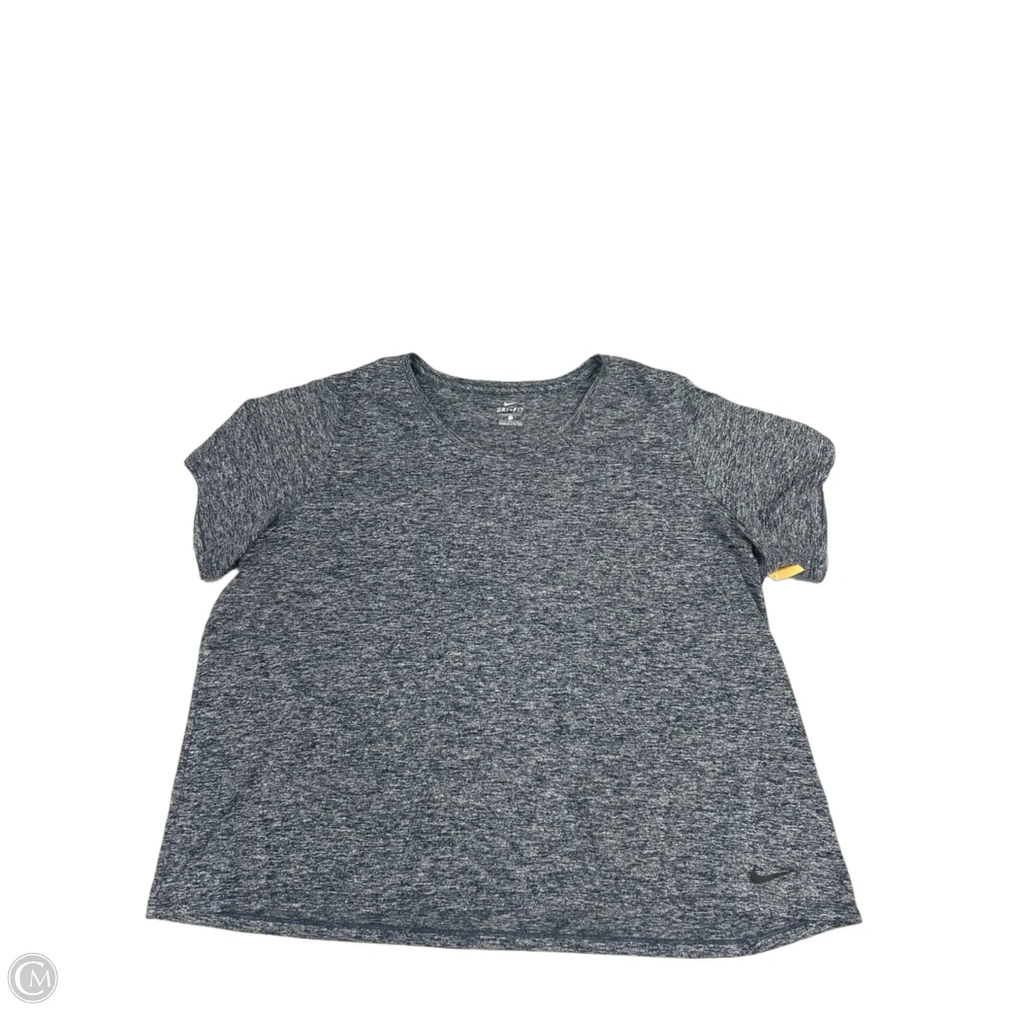 Athletic Top Short Sleeve By Nike In Grey, Size: 3x