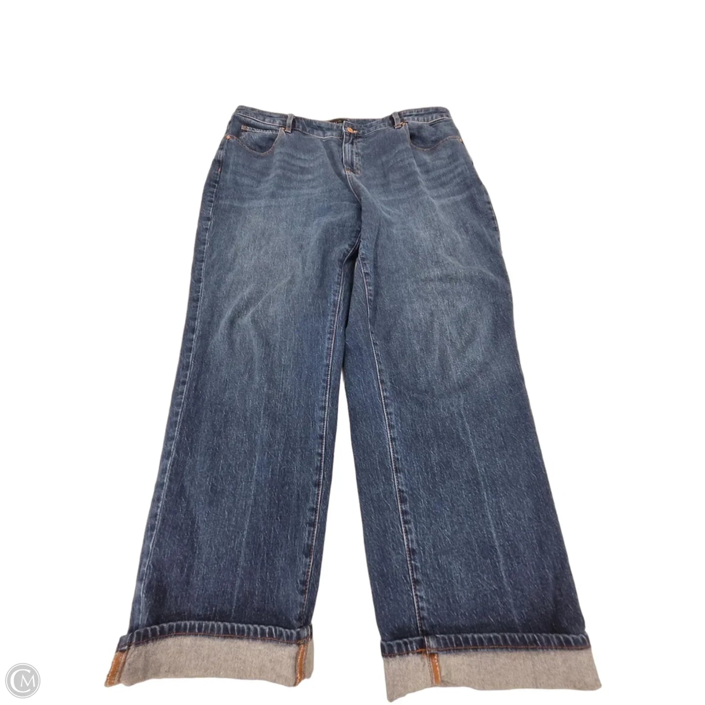 Jeans Straight By Talbots In Blue Denim, Size: 18w