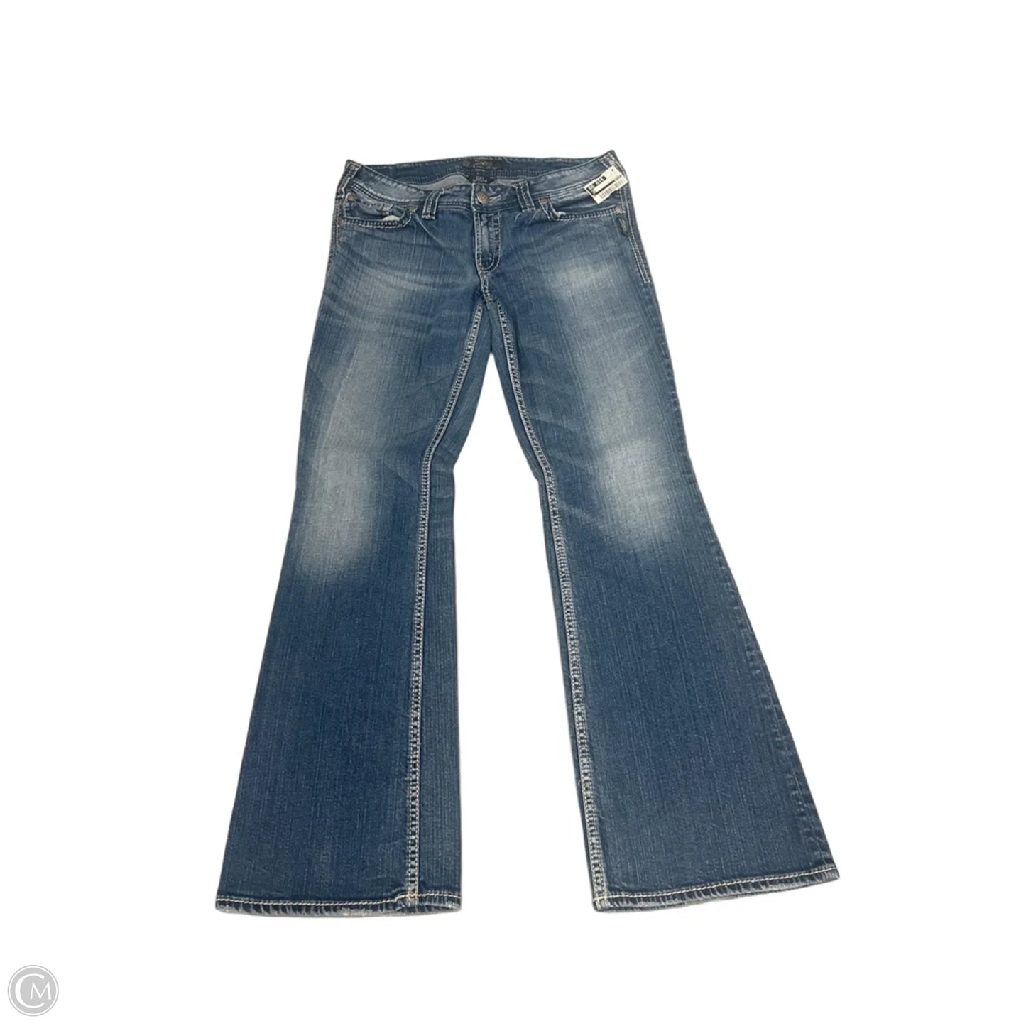 Jeans Boot Cut By Silver In Blue Denim, Size: 14