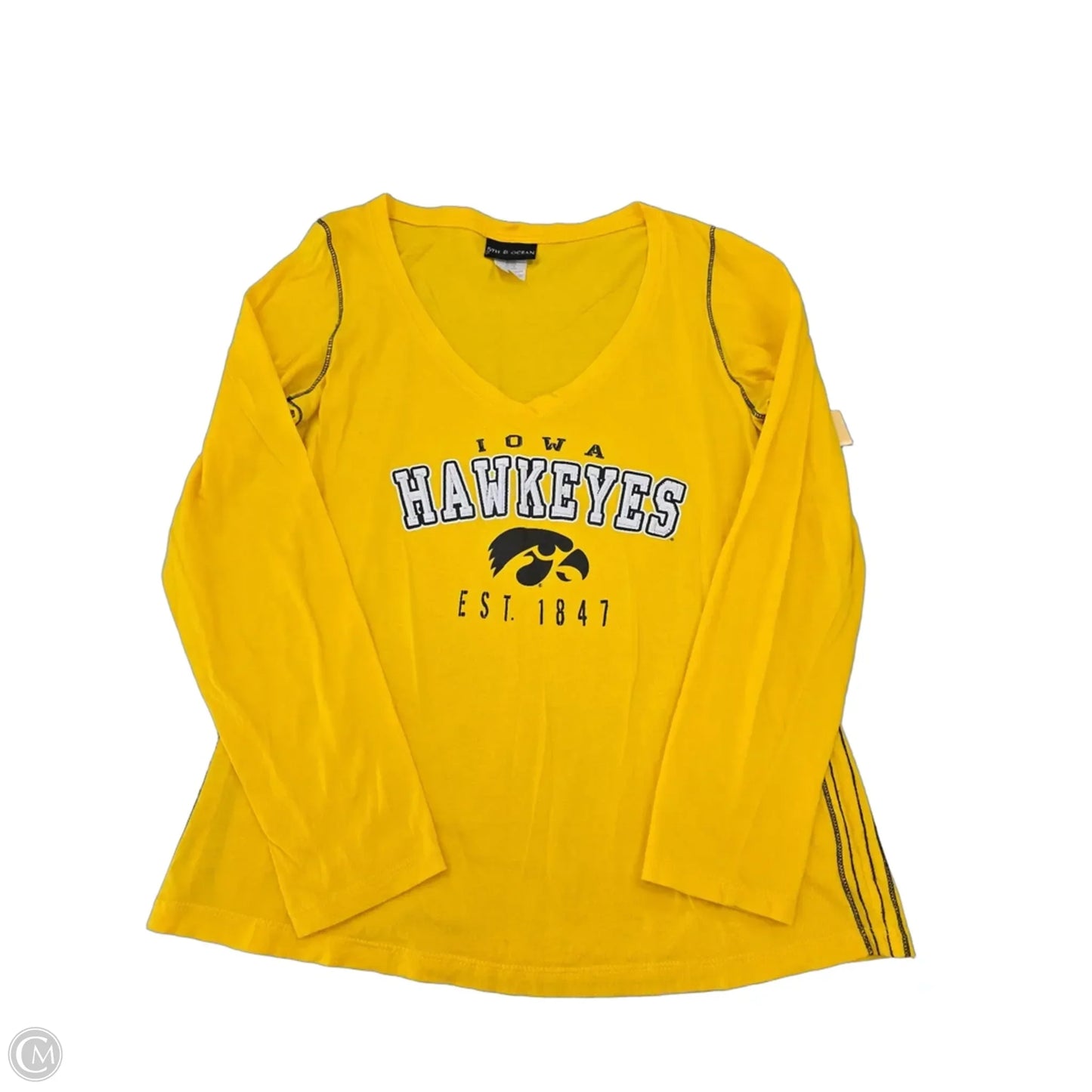Top Long Sleeve By Cme In Yellow, Size: Xl