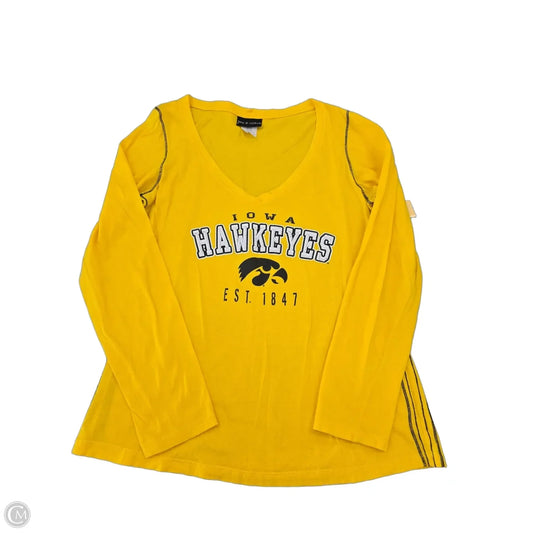 Top Long Sleeve By Cme In Yellow, Size: Xl