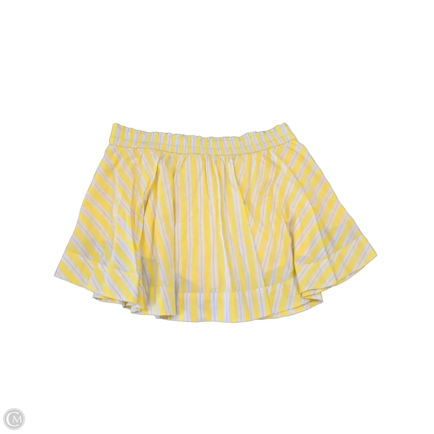 Skirt Mini & Short By Aerie In White & Yellow, Size: Xl