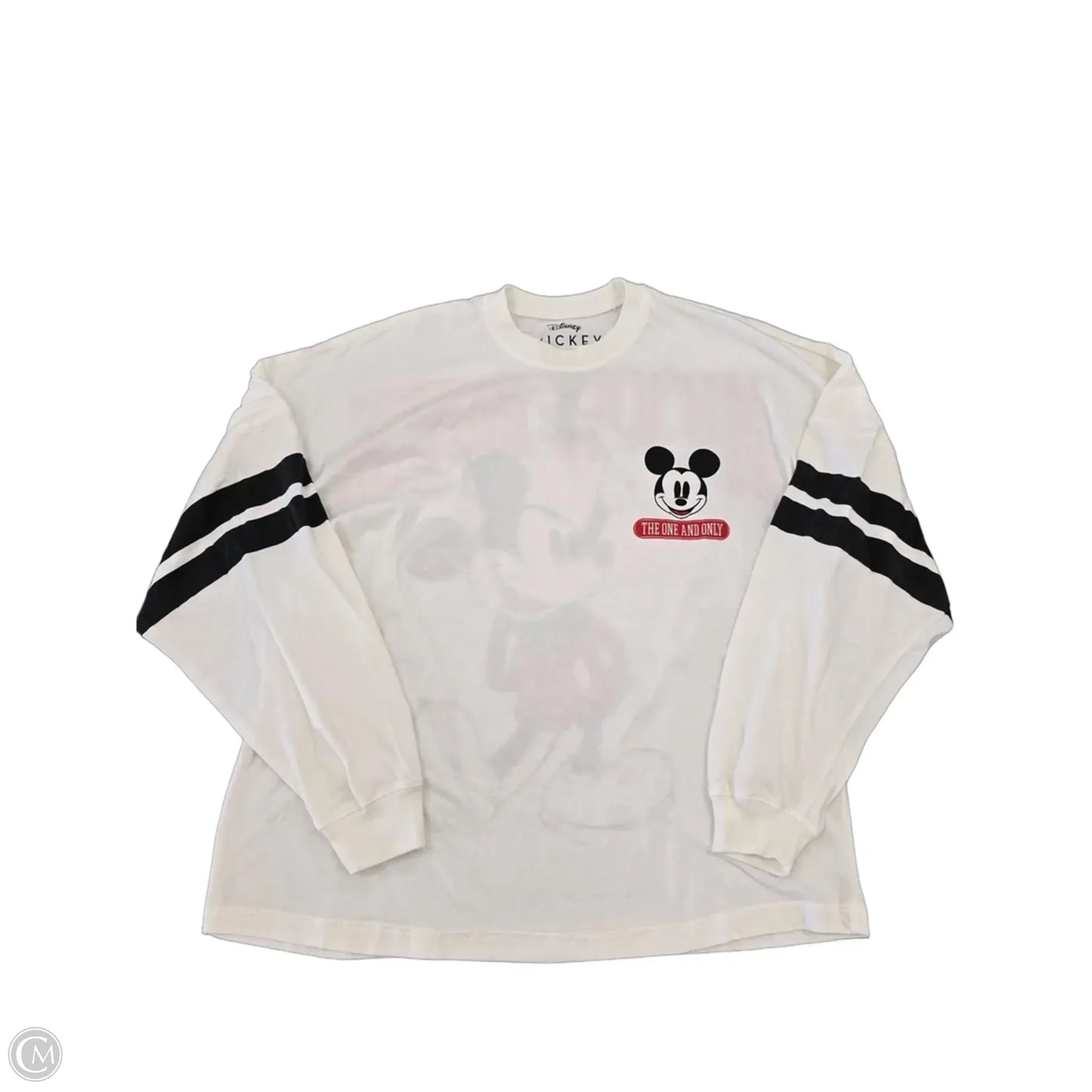 Top Long Sleeve By Disney In White, Size: S