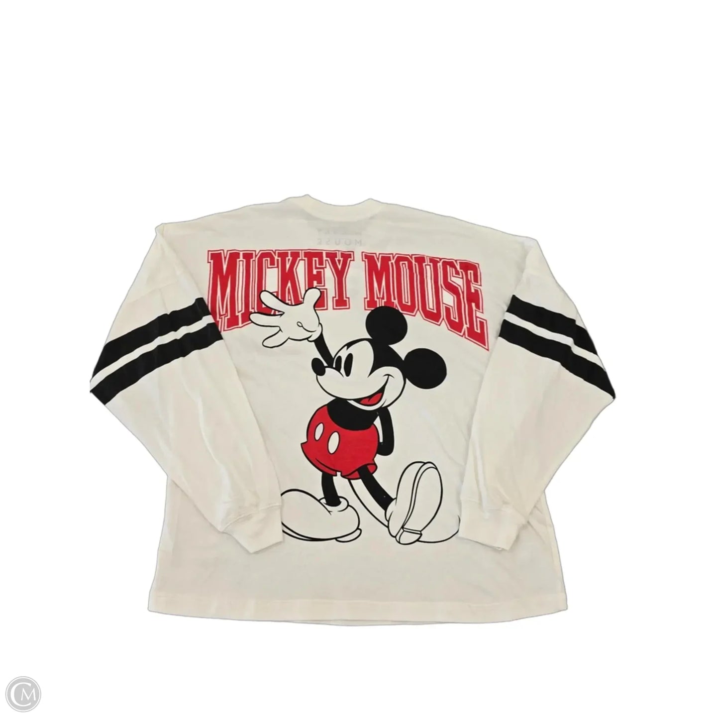 Top Long Sleeve By Disney In White, Size: S