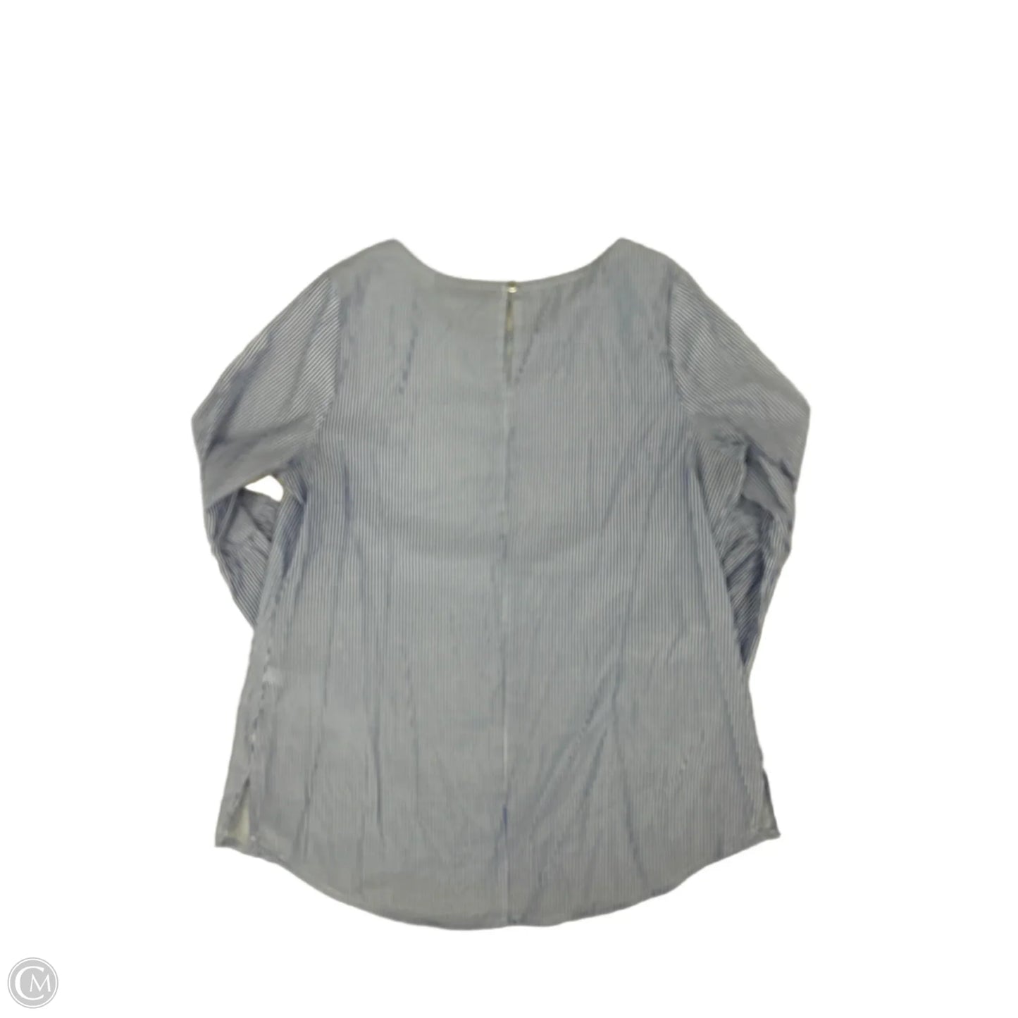 Top Long Sleeve By Apt 9 In Blue & White, Size: M