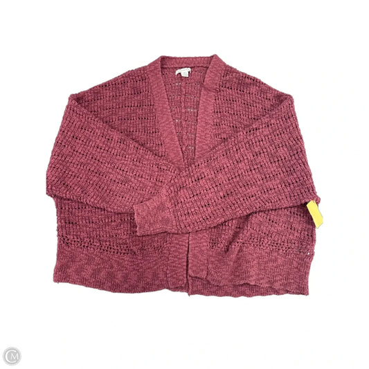 Sweater Cardigan By American Eagle In Mauve, Size: Xs