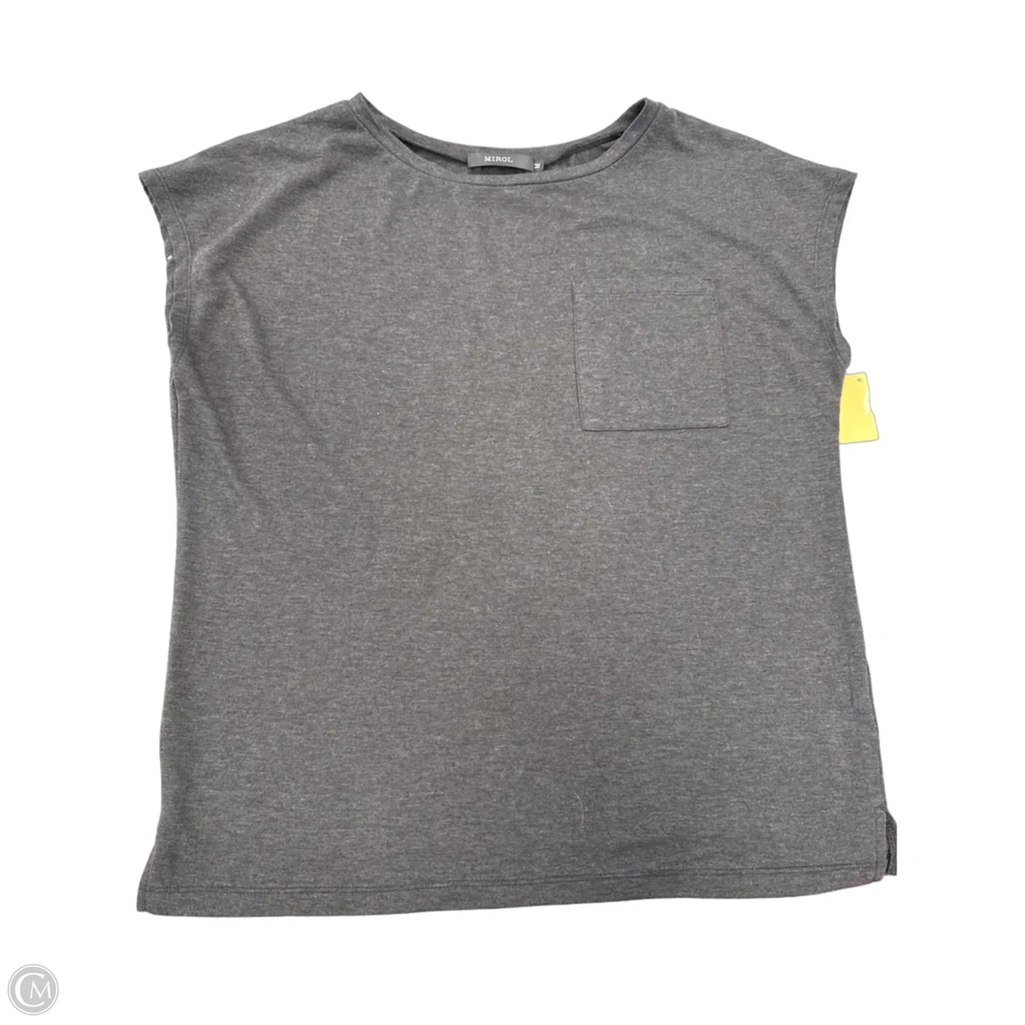 Top Short Sleeve By Cme In Grey, Size: M