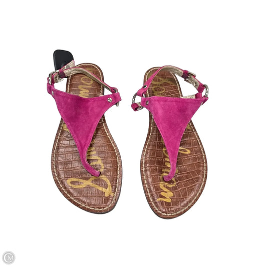 Sandals Flip Flops By Sam Edelman In Brown & Pink, Size: 7.5