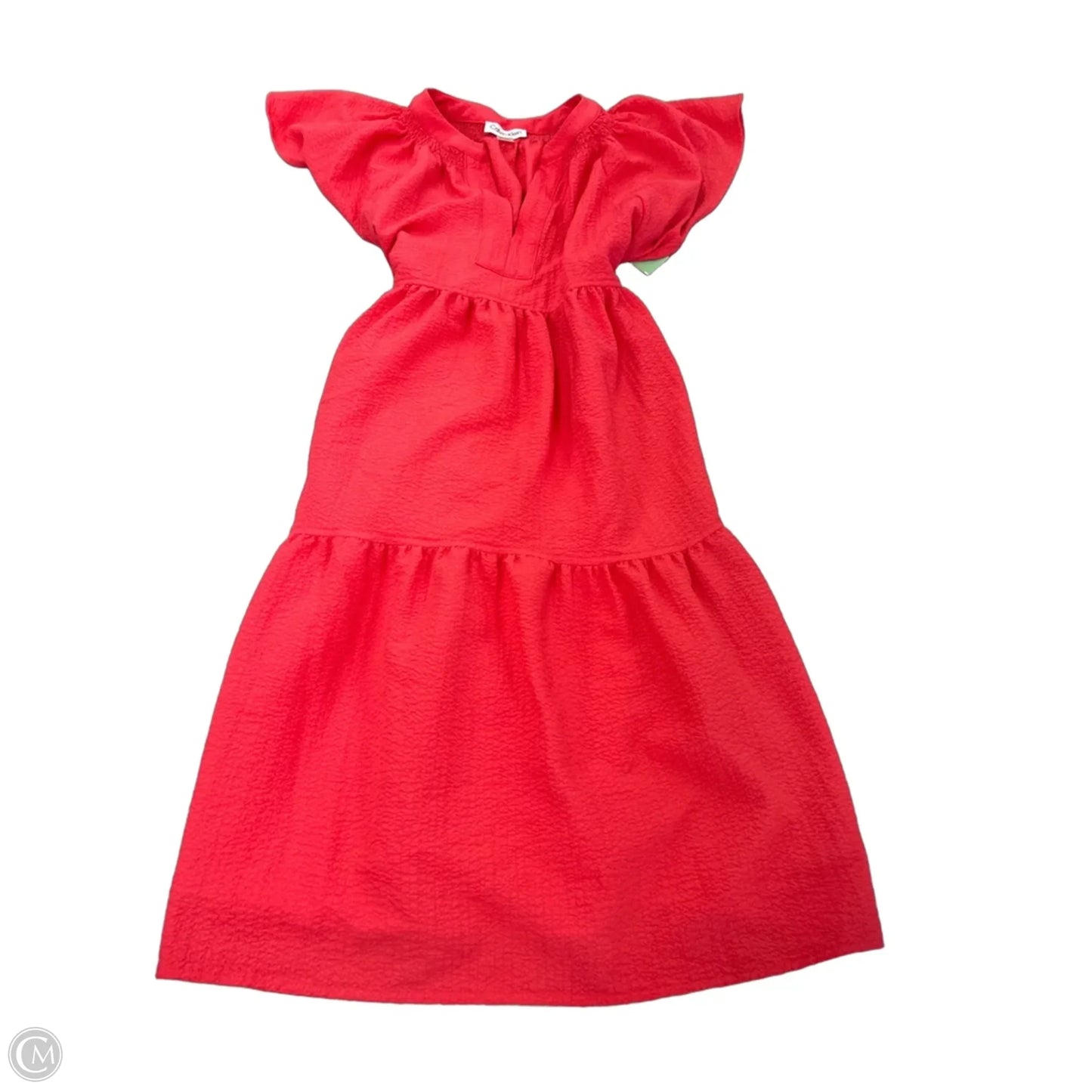 Dress Casual Short By Calvin Klein In Coral, Size: 2
