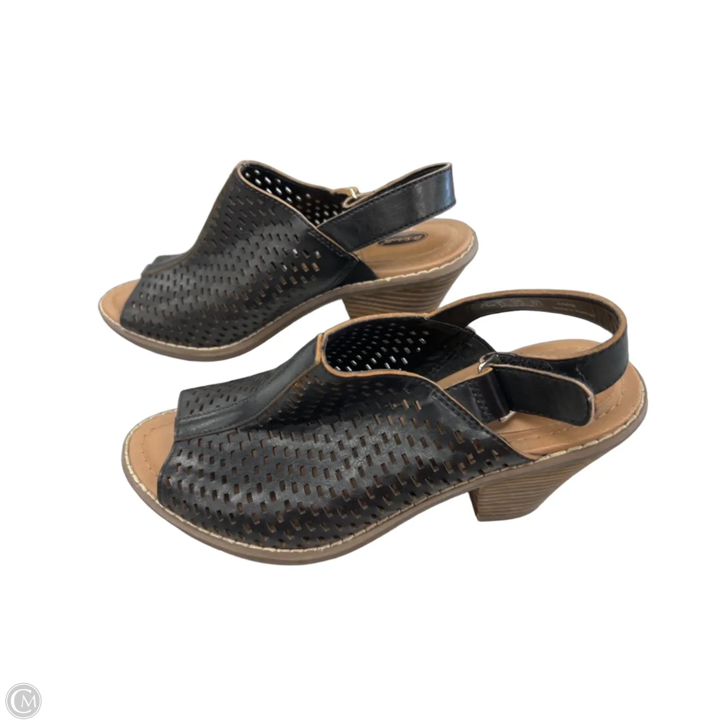 Shoes Heels Block By Dr Scholls In Black & Brown, Size: 7.5