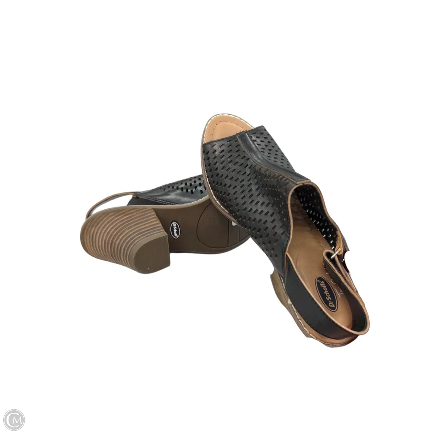 Shoes Heels Block By Dr Scholls In Black & Brown, Size: 7.5