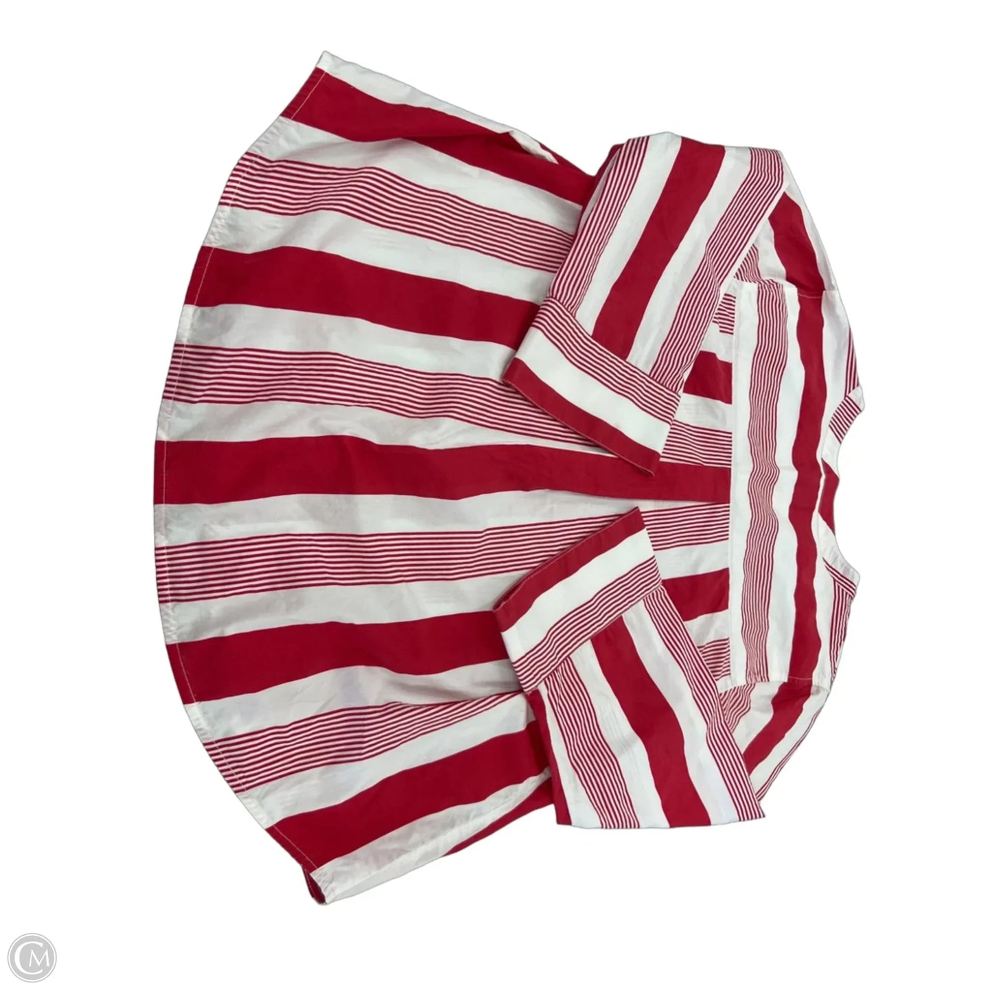 Top Long Sleeve By J. Crew In Red & White, Size: M