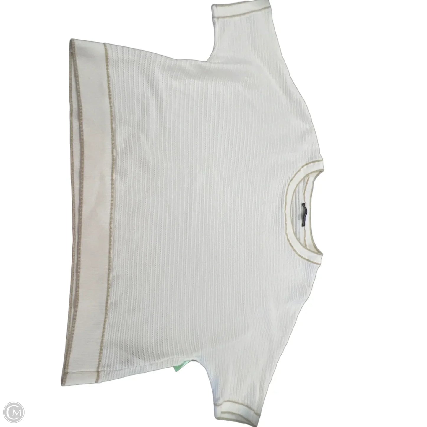 Top Short Sleeve By Adrianna Papell In White, Size: M