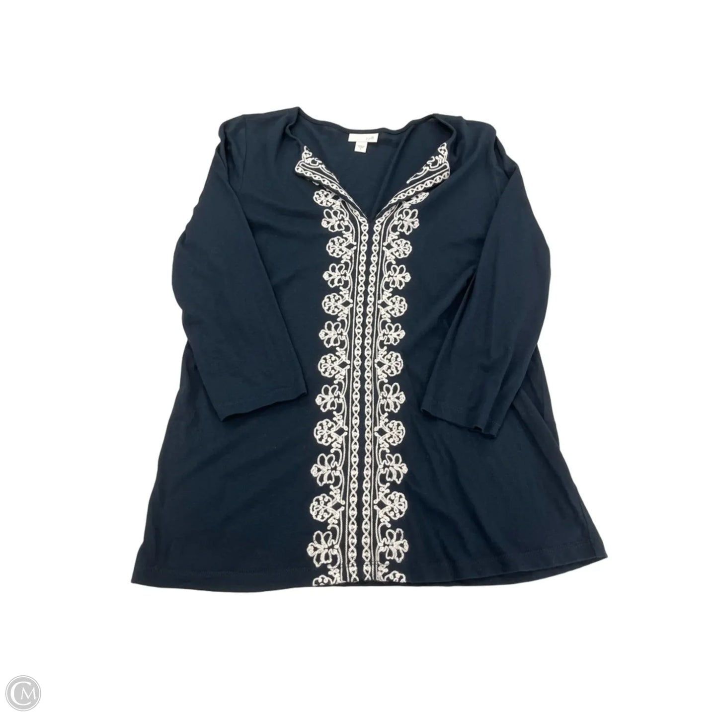 Top 3/4 Sleeve By J. Jill In Black, Size: S