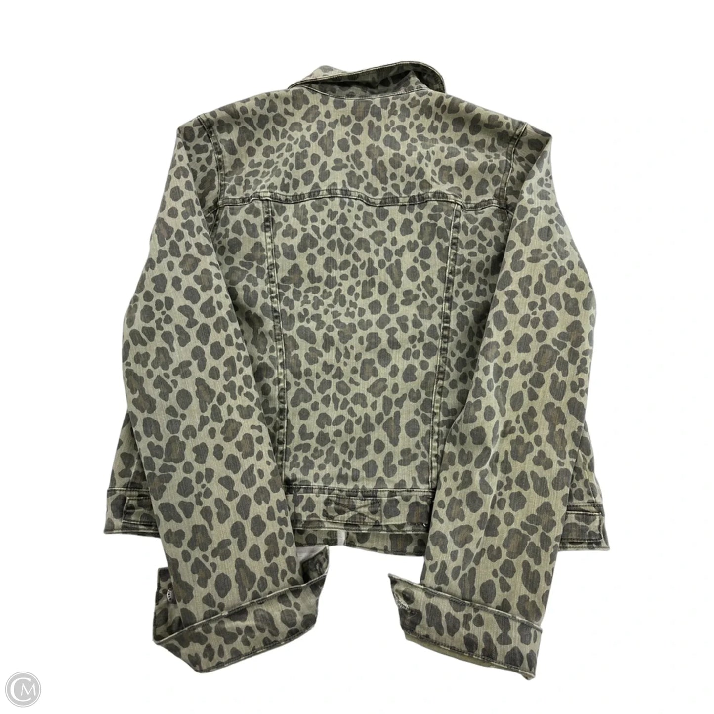 Jacket Denim By Level 99 In Animal Print, Size: M