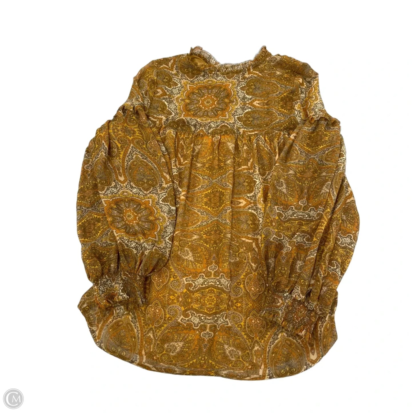 Top Long Sleeve By Mumu In Yellow, Size: Xs