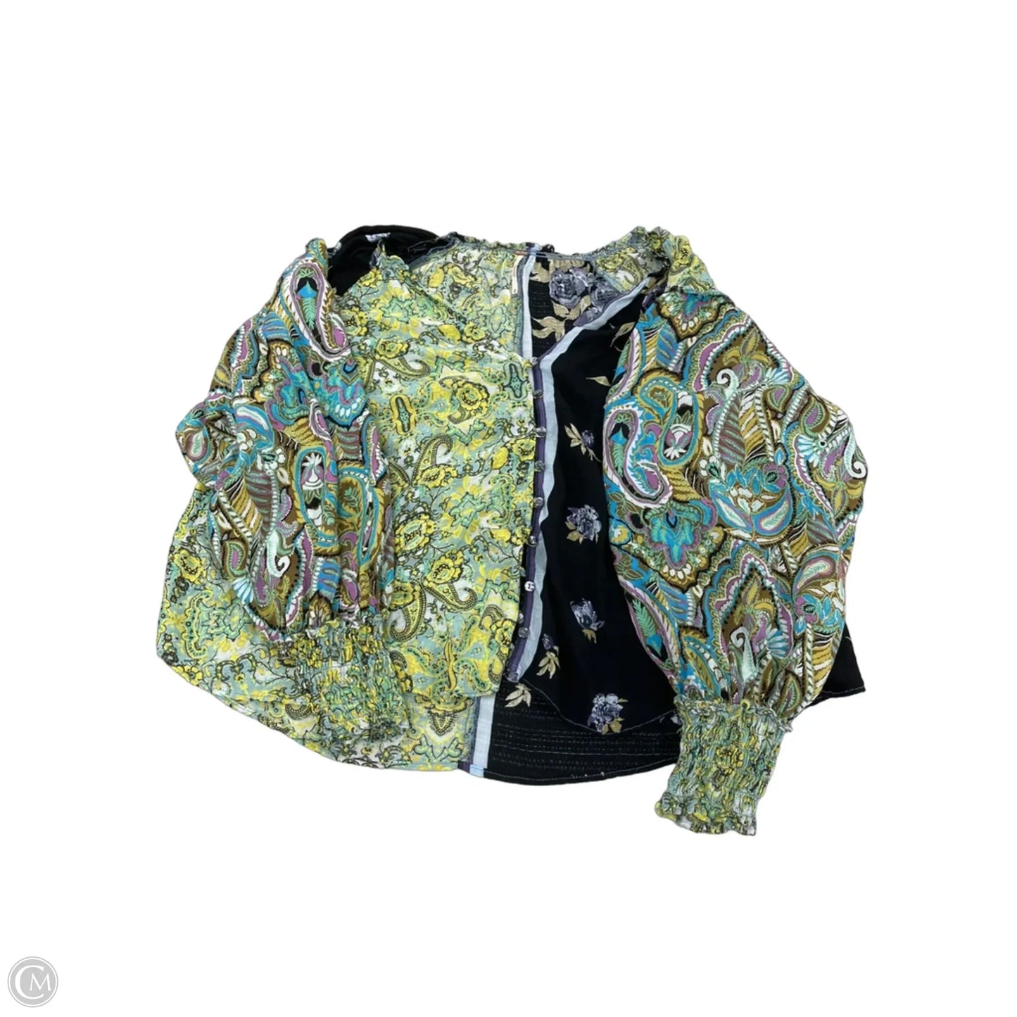 Top Long Sleeve By Free People In Floral Print, Size: M