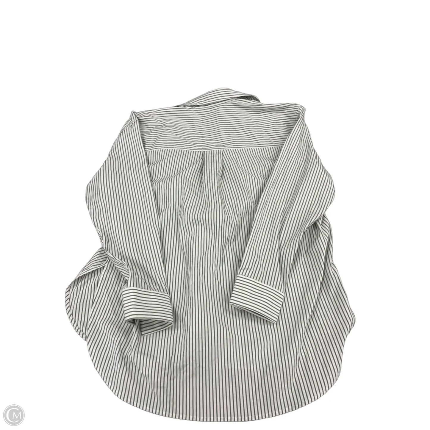 Top Long Sleeve By Athleta In Green & White, Size: M