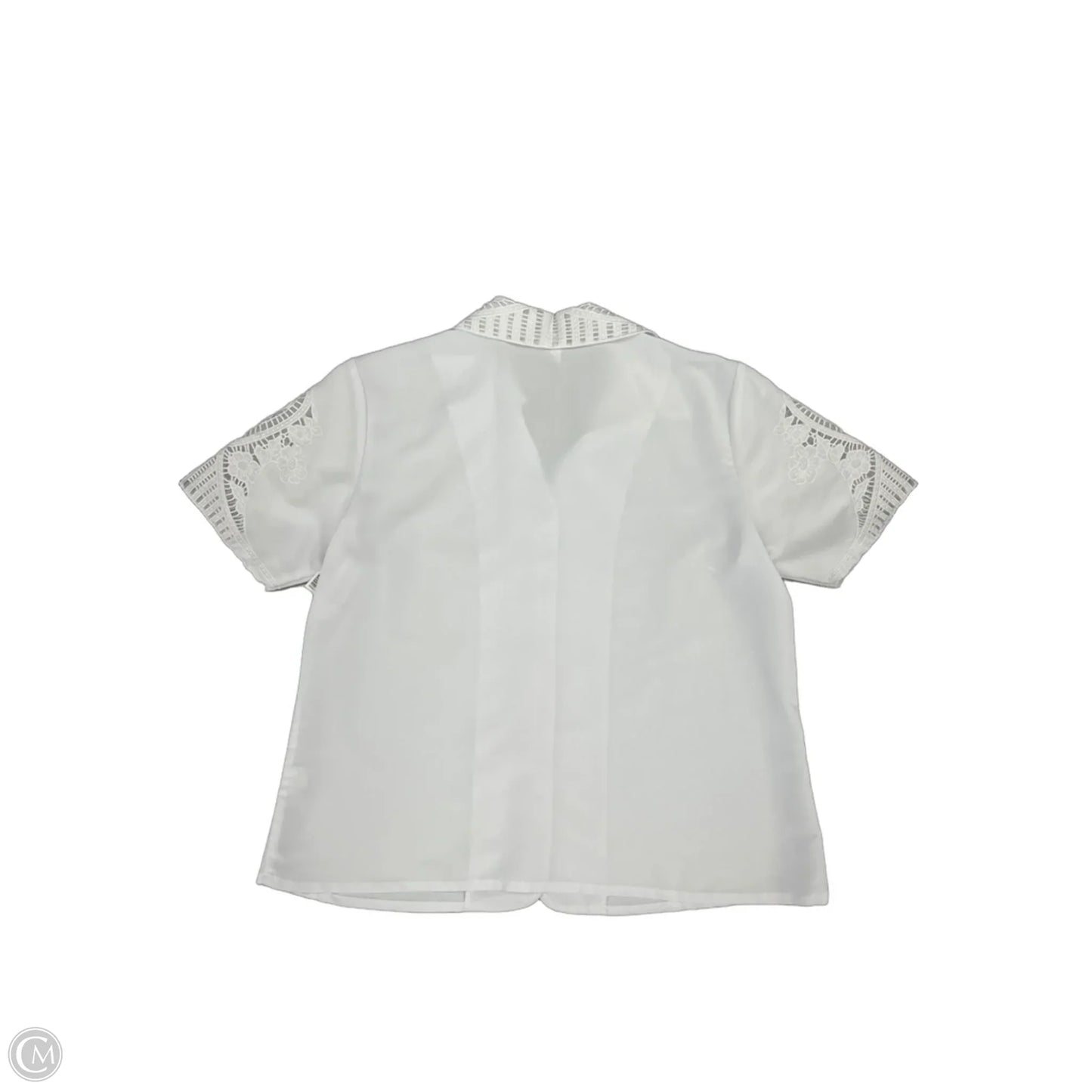 Top Short Sleeve By Cme In White, Size: L