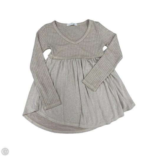 Top Long Sleeve By Altard State In Beige, Size: S