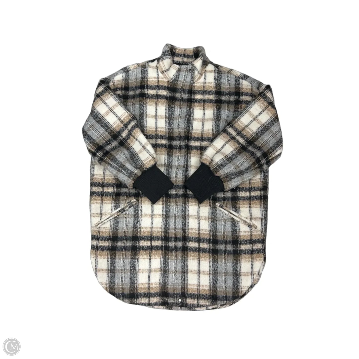 Coat Faux Fur & Sherpa By Bb Dakota In Plaid Pattern, Size: Xs