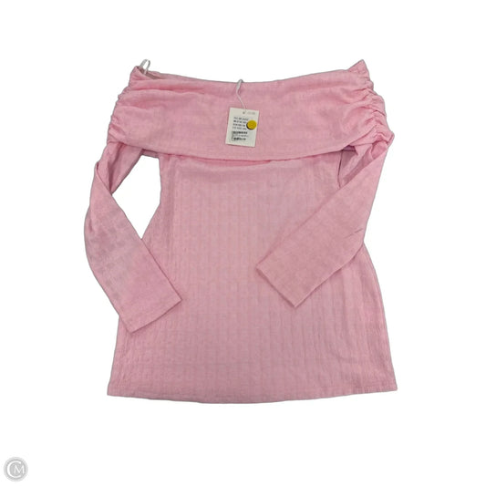 Top Long Sleeve By Cme In Pink, Size: S