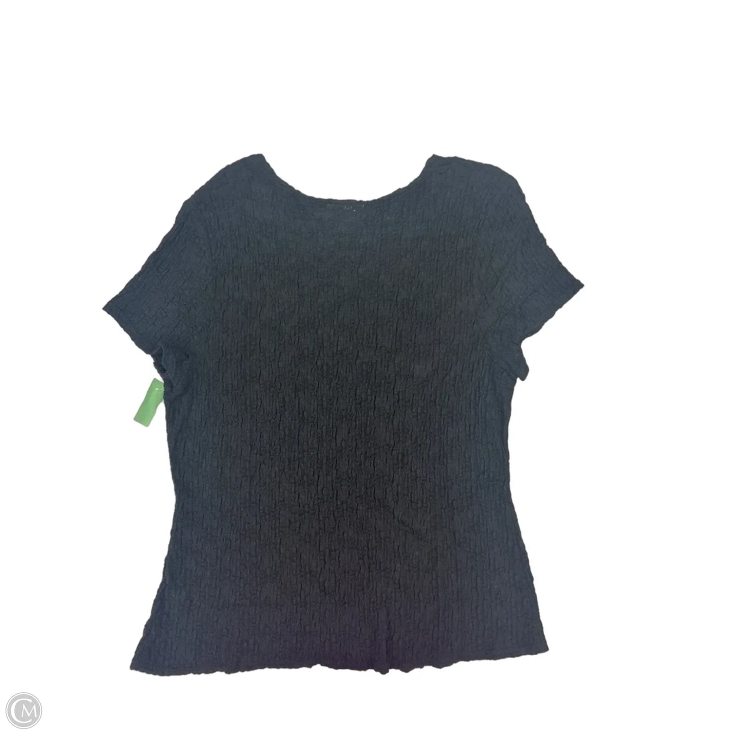 Top Short Sleeve By Croft And Barrow In Black, Size: L