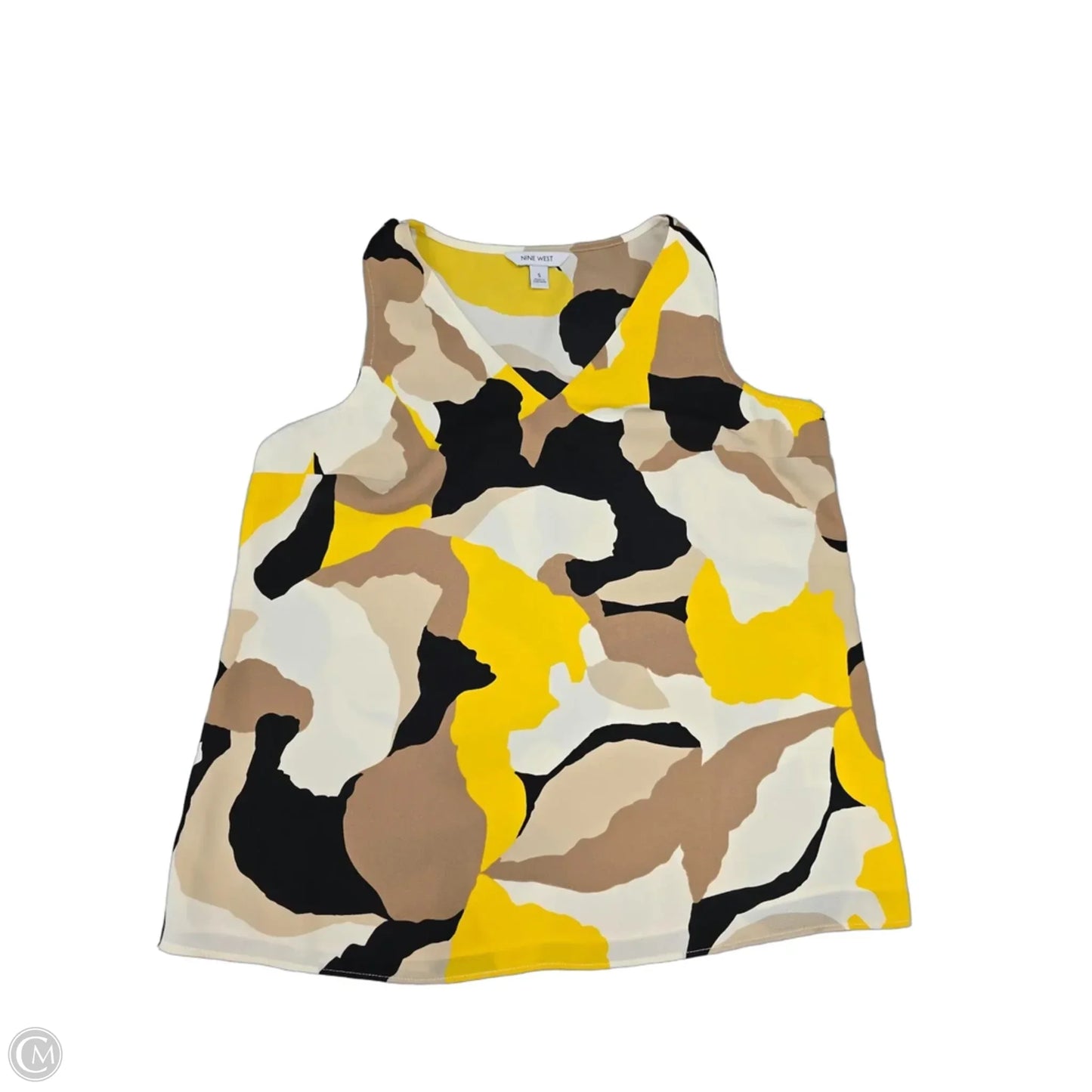 Top Sleeveless By Nine West In Yellow, Size: S