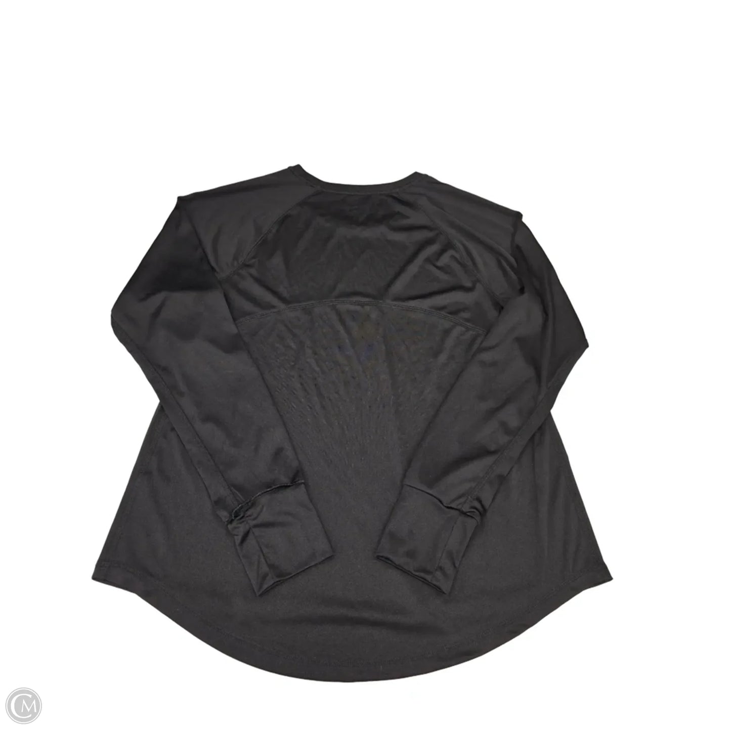 Athletic Top Long Sleeve Collar By Tek Gear In Black, Size: L