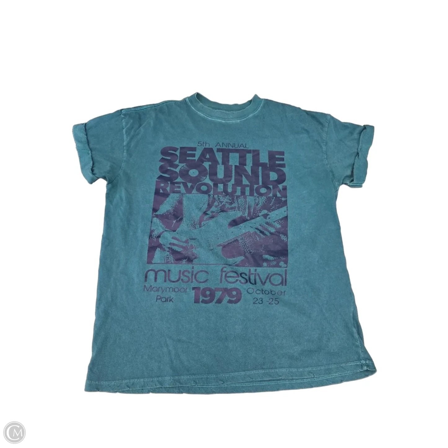 Top Short Sleeve By Girl Dangerous In Teal, Size: S