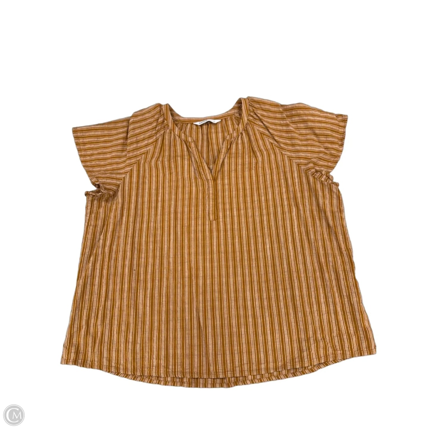 Top Short Sleeve By Sonoma In Tan, Size: Xl
