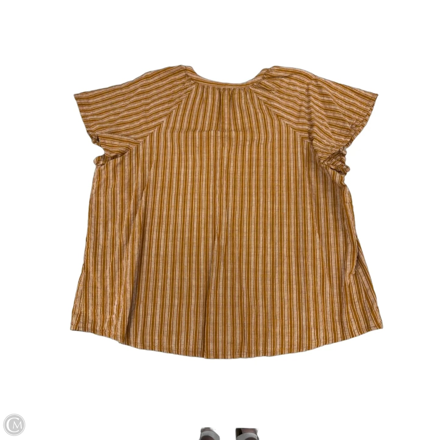 Top Short Sleeve By Sonoma In Tan, Size: Xl