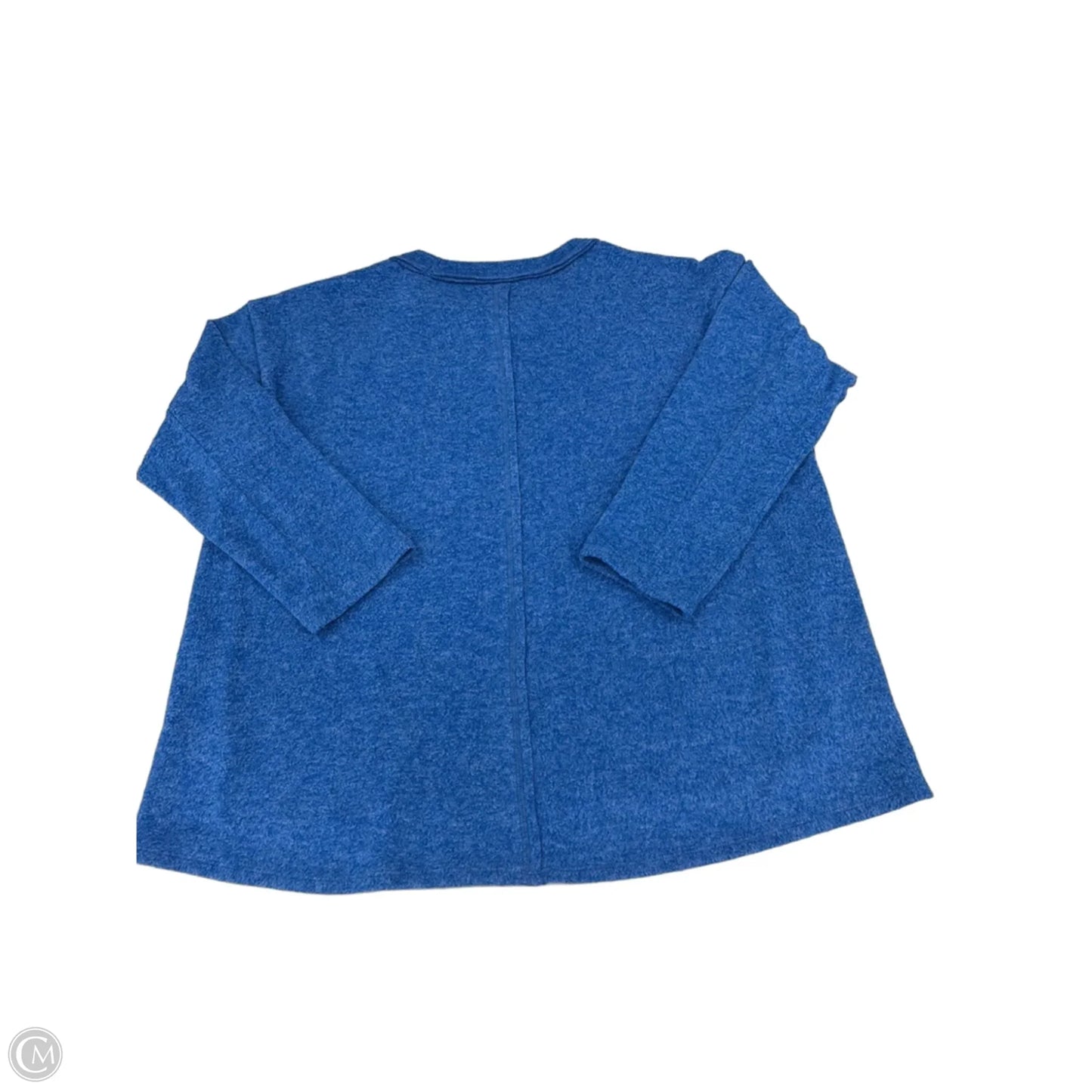Top Long Sleeve By Zenana In Blue, Size: Xl
