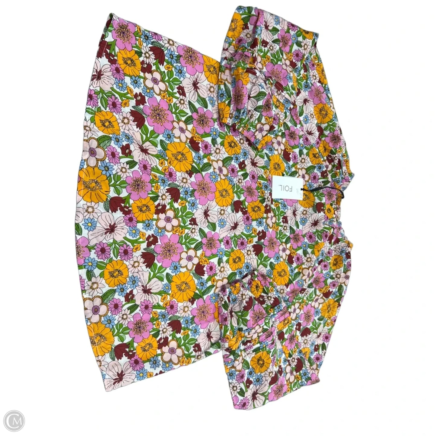 Top Long Sleeve By Cme In Floral Print, Size: M