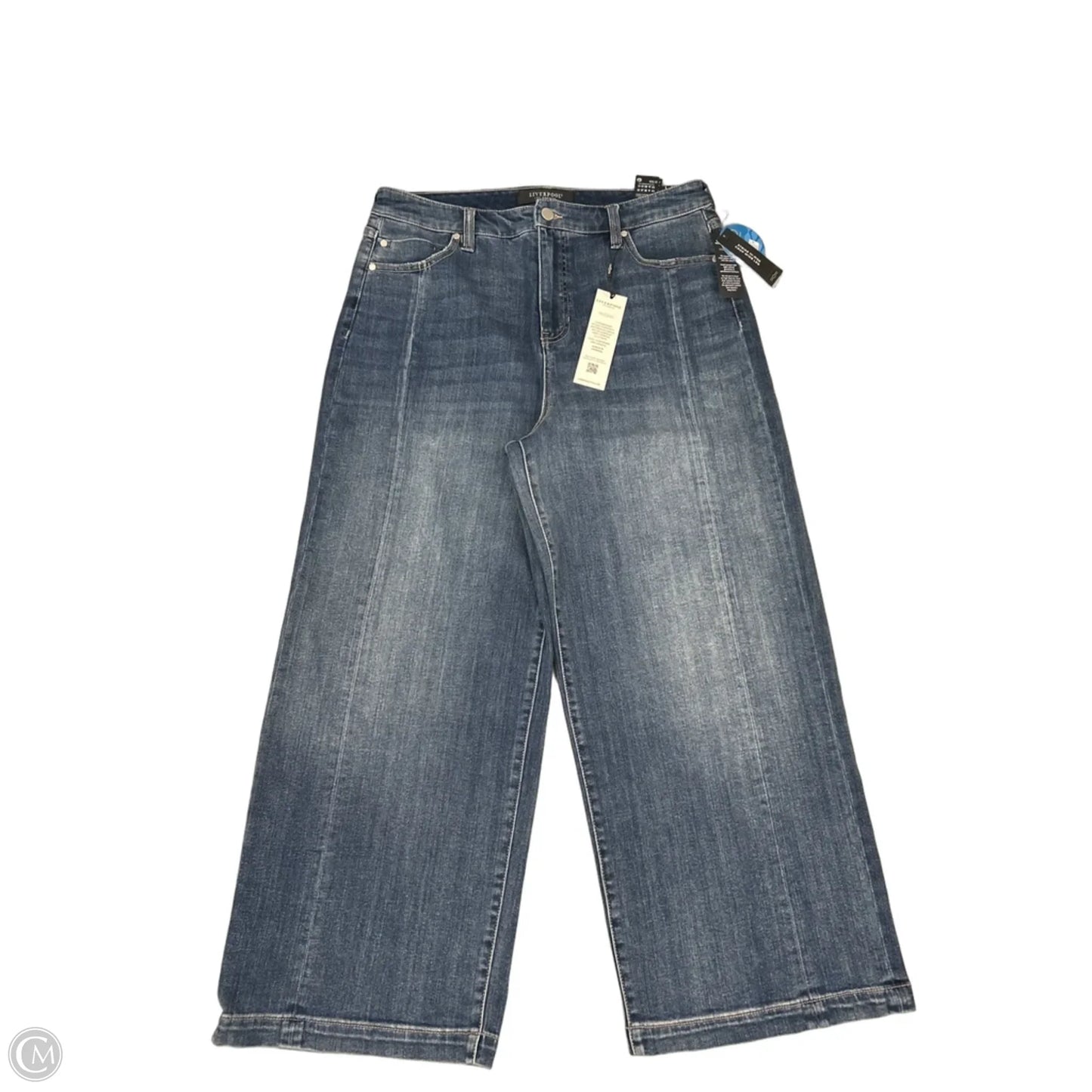 Jeans Wide Leg By Liverpool In Blue, Size: 12