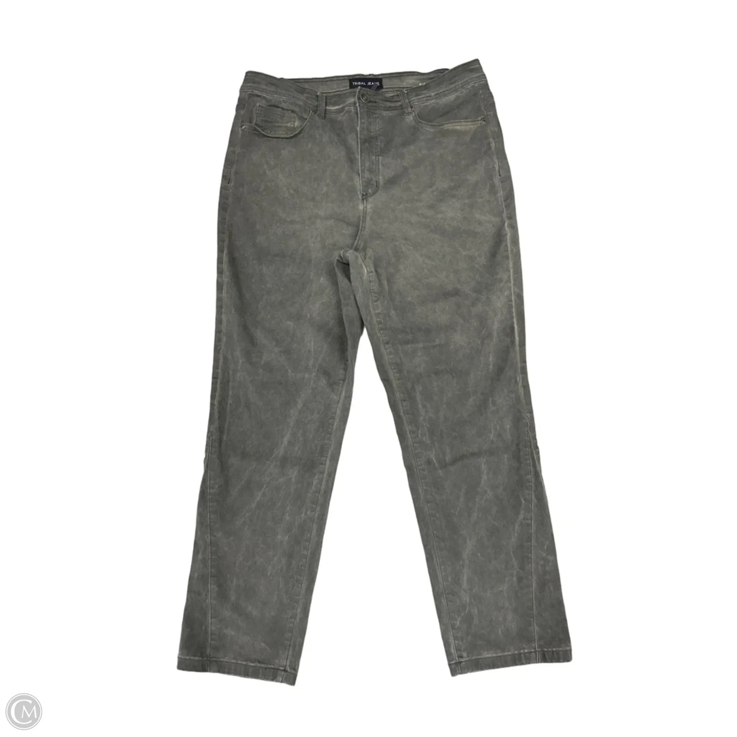 Jeans Skinny By Tribal In Green, Size: 14