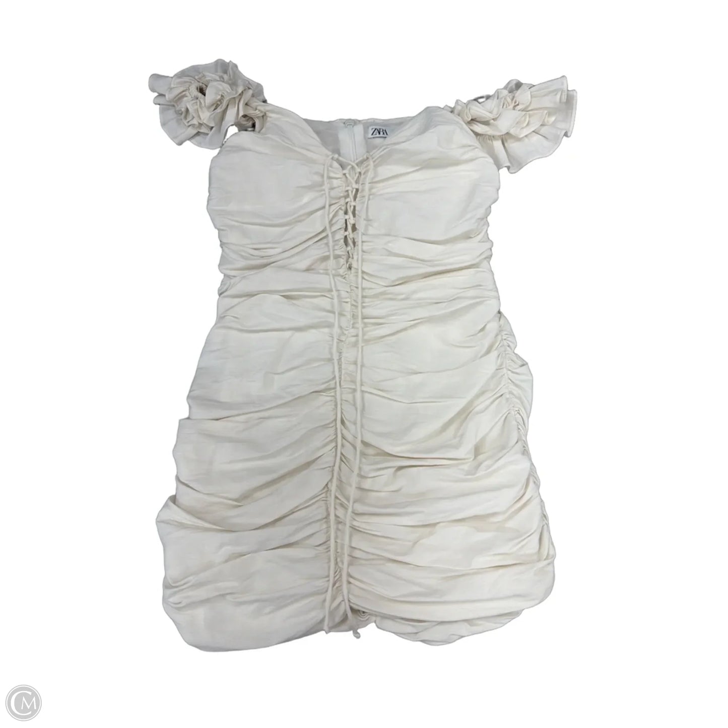 Dress Casual Short By Zara In Cream, Size: M