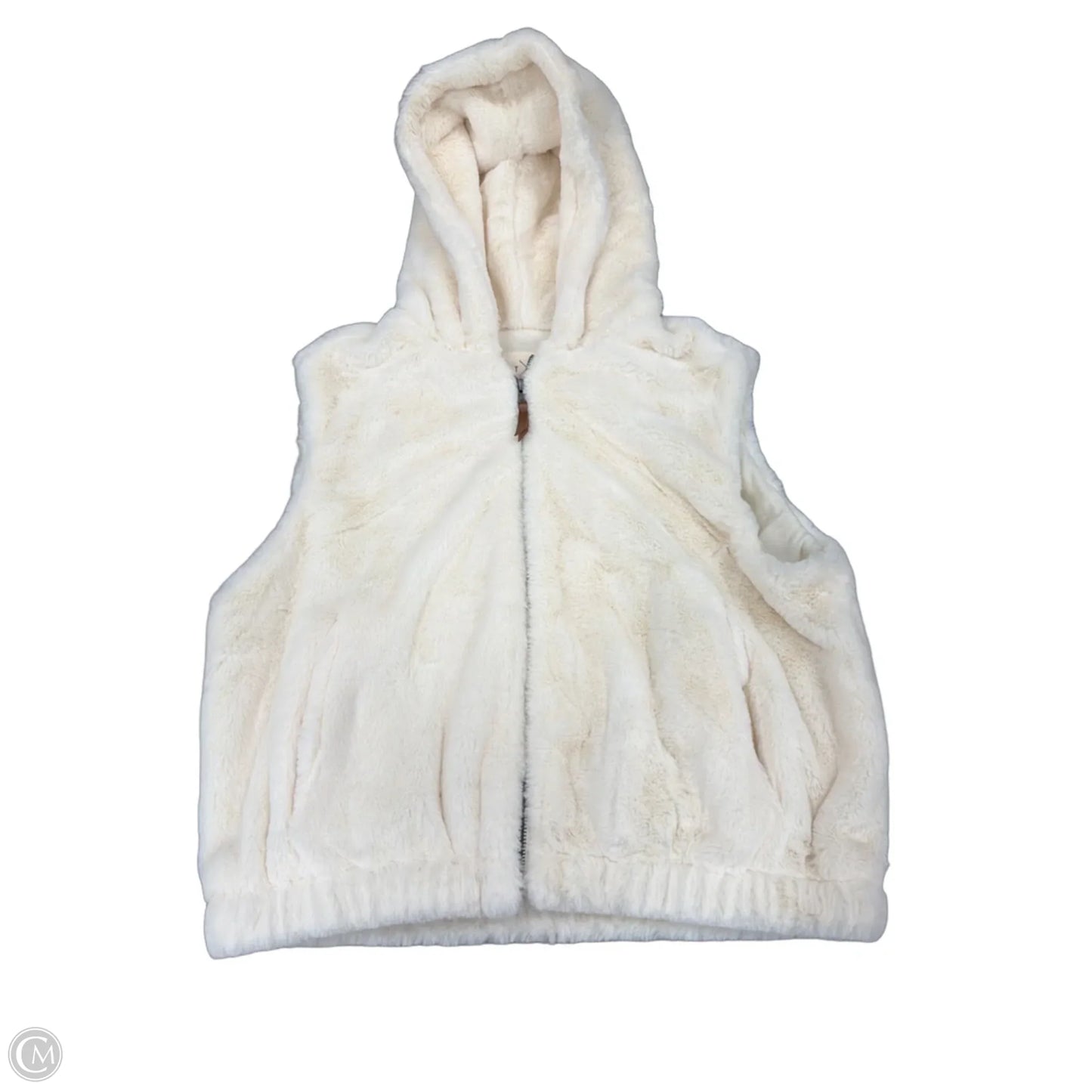 Vest Faux Fur & Sherpa By Thread And Supply In Cream, Size: L