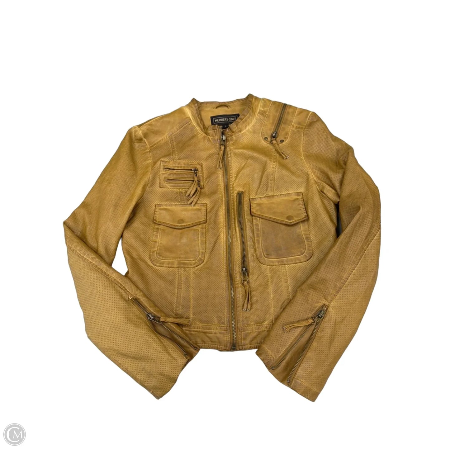 Jacket Moto By Cme In Tan, Size: S